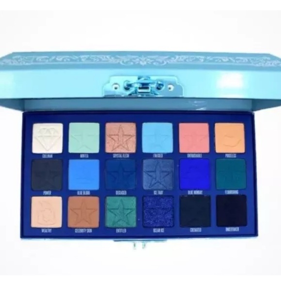 Jeffrey Star Cosemetics Make Up Eye Shadow artistry Palette Blue Blood NEW - Picture 5 of 5